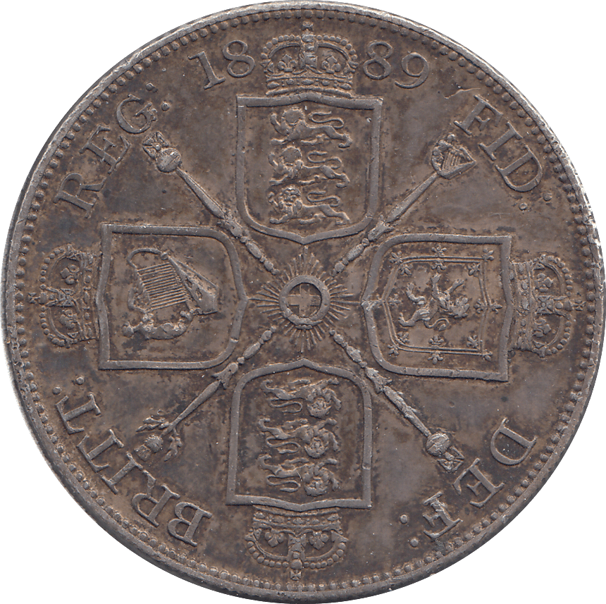 1889 DOUBLE FLORIN ( EF ) - DOUBLE FLORIN - Cambridgeshire Coins