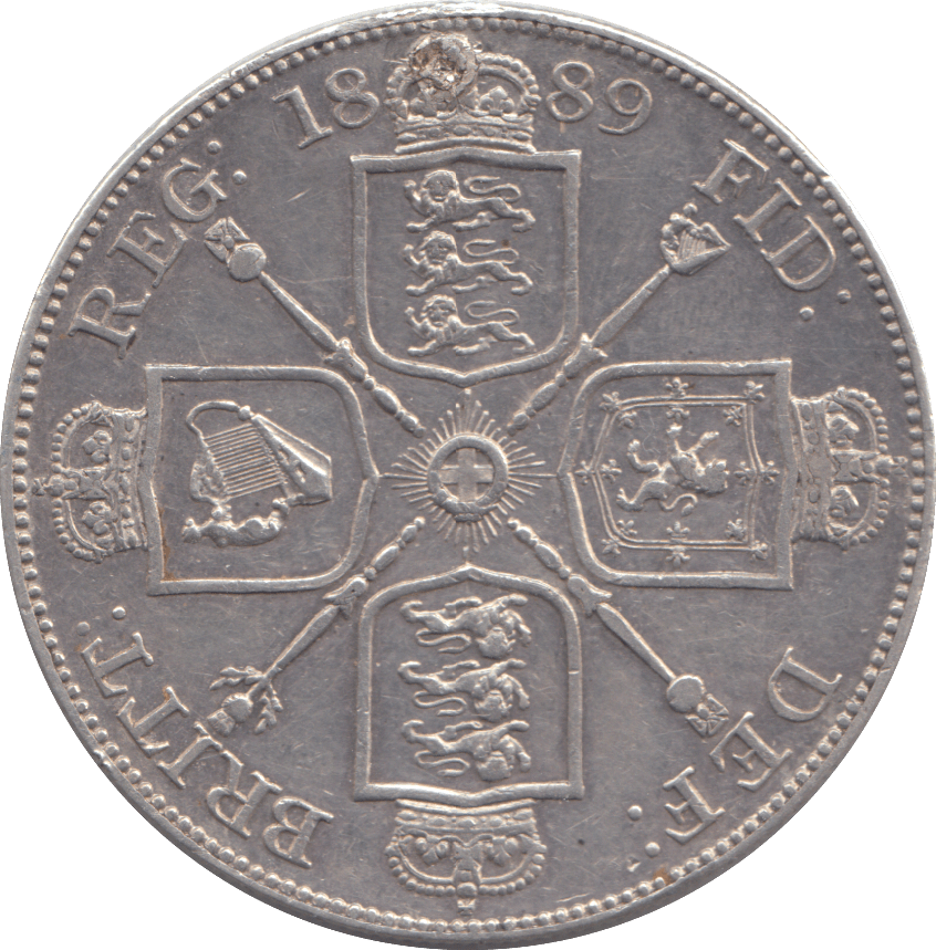 1889 DOUBLE FLORIN ( EF ) - DOUBLE FLORIN - Cambridgeshire Coins