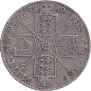 1889 DOUBLE FLORIN ( FINE ) 1 - DOUBLE FLORIN - Cambridgeshire Coins