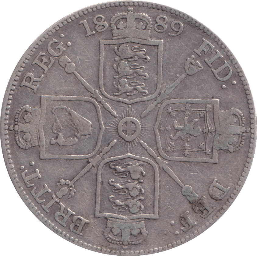 1889 DOUBLE FLORIN ( FINE ) 1 - DOUBLE FLORIN - Cambridgeshire Coins