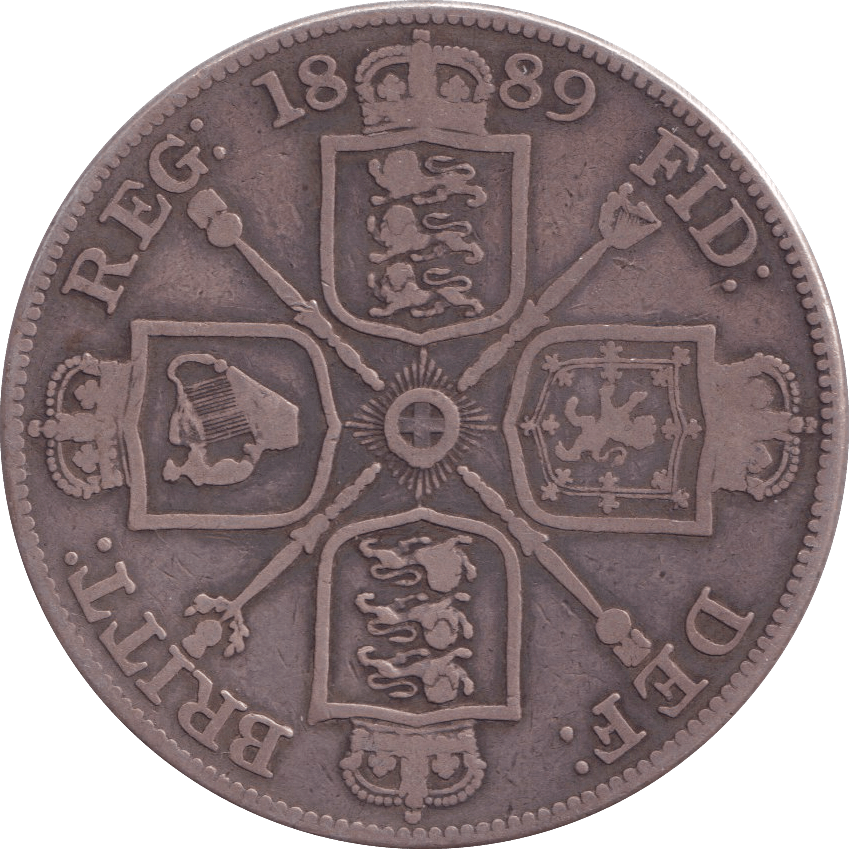 1889 DOUBLE FLORIN ( FINE ) 2 - DOUBLE FLORIN - Cambridgeshire Coins