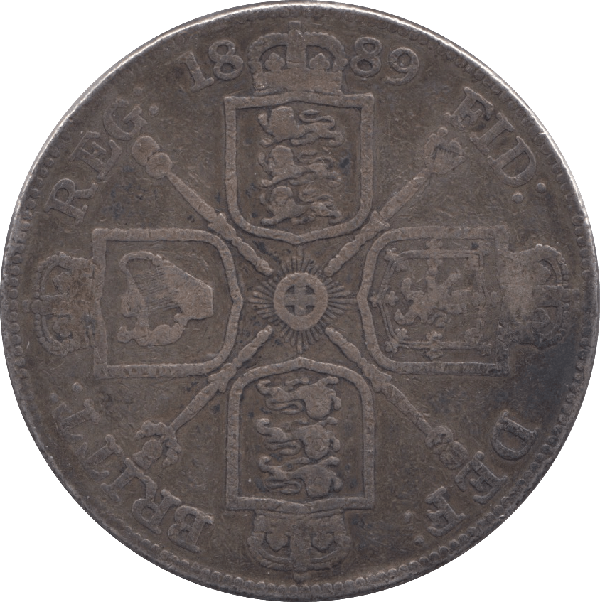 1889 DOUBLE FLORIN ( FINE ) - DOUBLE FLORIN - Cambridgeshire Coins