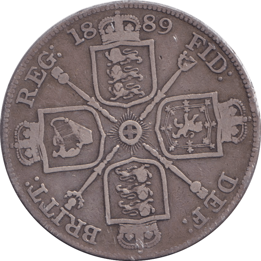1889 DOUBLE FLORIN ( FINE ) - DOUBLE FLORIN - Cambridgeshire Coins