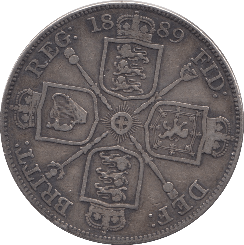 1889 DOUBLE FLORIN ( FINE ) - DOUBLE FLORIN - Cambridgeshire Coins