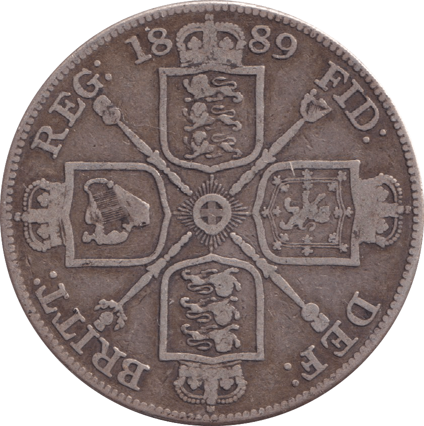 1889 DOUBLE FLORIN ( FINE ) - DOUBLE FLORIN - Cambridgeshire Coins