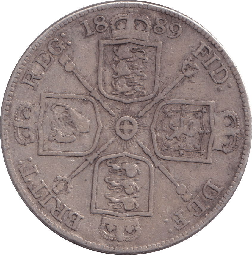 1889 DOUBLE FLORIN ( FINE ) - DOUBLE FLORIN - Cambridgeshire Coins
