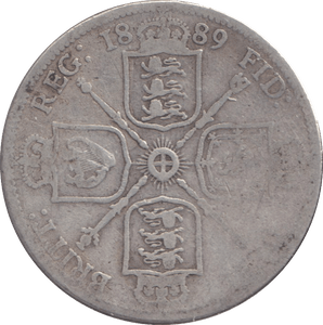1889 FLORIN ( FINE ) - FLORIN - Cambridgeshire Coins