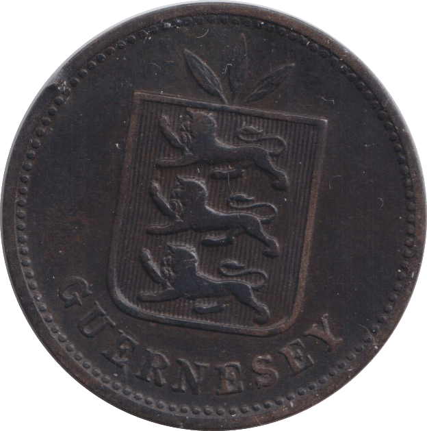 1889 FOUR DOUBLES GUERNSEY - WORLD COINS - Cambridgeshire Coins