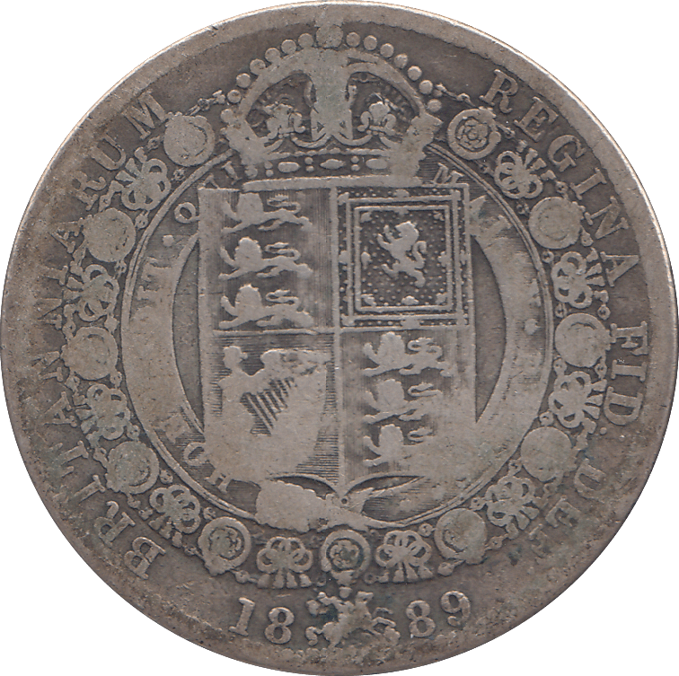 1889 HALF CROWN ( F ) - WORLD COINS - Cambridgeshire Coins