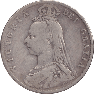 1889 HALF CROWN ( FINE ) - HALF FARTHING - Cambridgeshire Coins