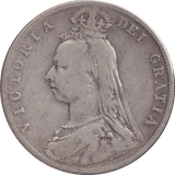 1889 HALF CROWN ( FINE ) - HALF FARTHING - Cambridgeshire Coins