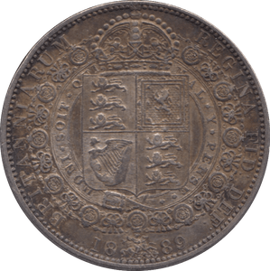 1889 HALFCROWN ( EF ) - Halfcrown - Cambridgeshire Coins