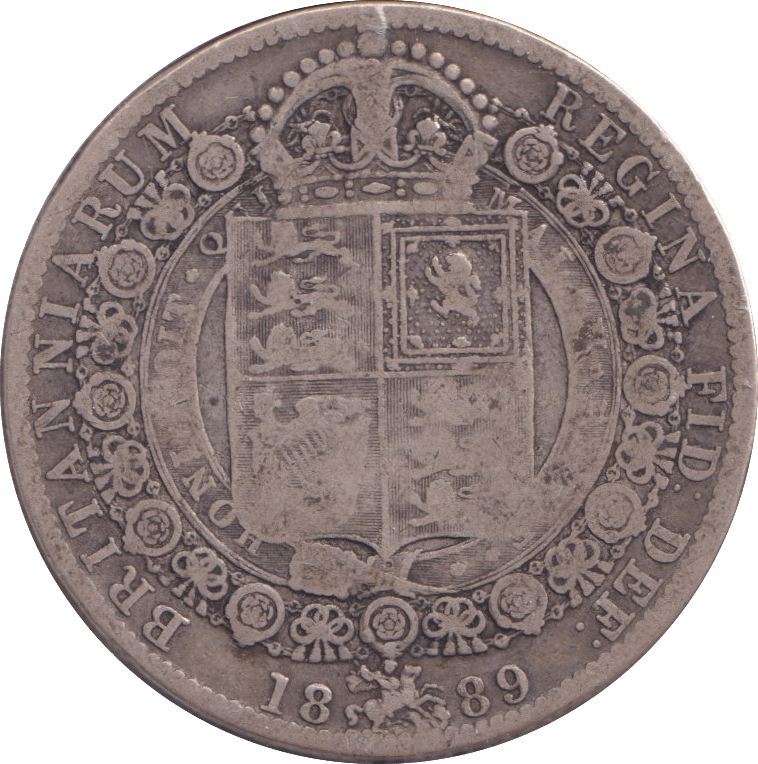 1889 HALFCROWN ( FINE ) 5 - HALFCROWN - Cambridgeshire Coins