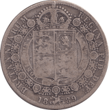 1889 HALFCROWN ( FINE ) 5 - HALFCROWN - Cambridgeshire Coins