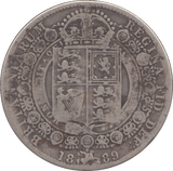 1889 HALFCROWN ( FINE ) - Halfcrown - Cambridgeshire Coins