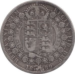 1889 HALFCROWN ( FINE ) - Halfcrown - Cambridgeshire Coins