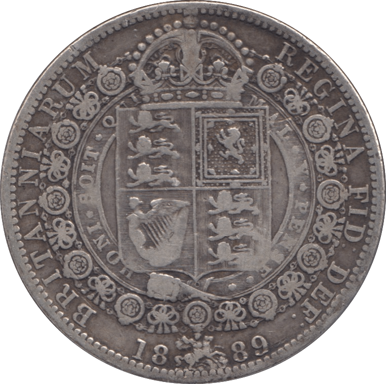 1889 HALFCROWN ( FINE ) - Halfcrown - Cambridgeshire Coins