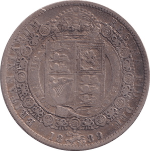 1889 HALFCROWN ( FINE ) - Halfcrown - Cambridgeshire Coins