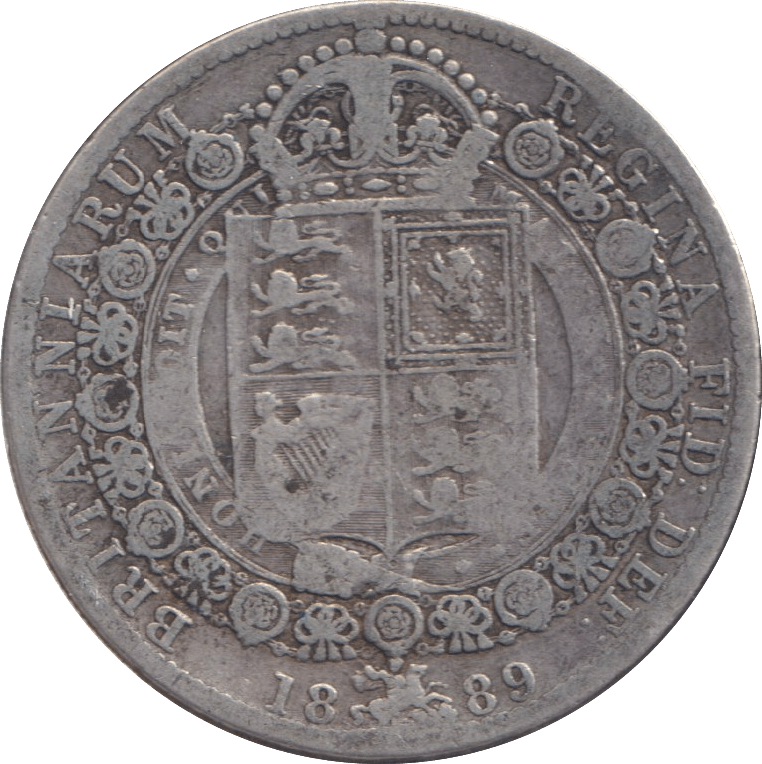 1889 HALFCROWN ( FINE ) - WORLD COINS - Cambridgeshire Coins