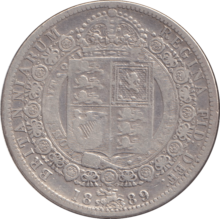 1889 HALFCROWN ( FINE ) - WORLD COINS - Cambridgeshire Coins