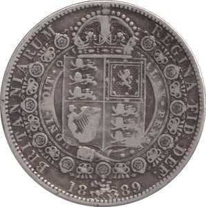 1889 HALFCROWN ( GF ) - WORLD COINS - Cambridgeshire Coins