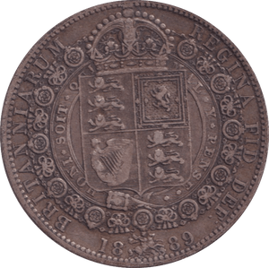 1889 HALFCROWN ( VF ) - Halfcrown - Cambridgeshire Coins