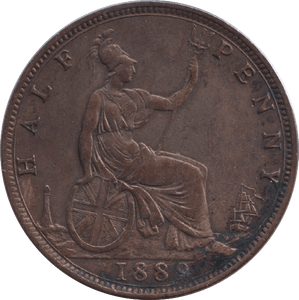 1889 HALFPENNY ( VF ) - HALFPENNY - Cambridgeshire Coins