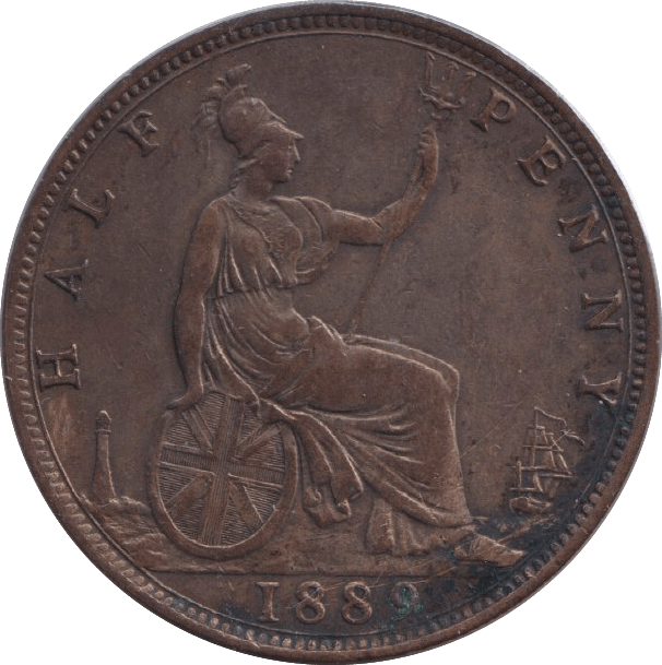 1889 HALFPENNY ( VF ) - HALFPENNY - Cambridgeshire Coins