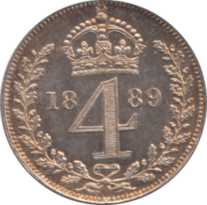 1889 MAUNDY FOURPENCE ( UNC ) - MAUNDY FOURPENCE - Cambridgeshire Coins