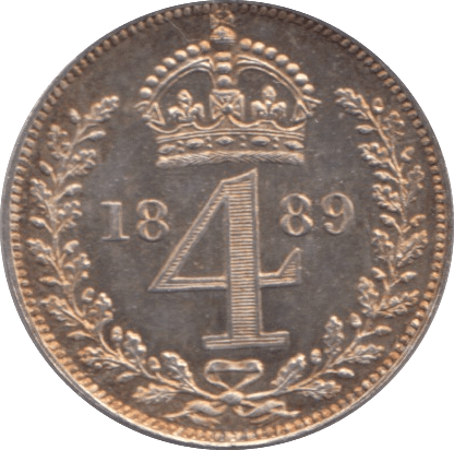 1889 MAUNDY FOURPENCE ( UNC ) - MAUNDY FOURPENCE - Cambridgeshire Coins