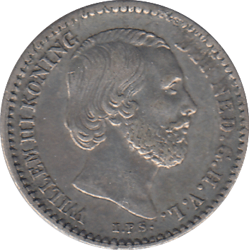 1889 SILVER 10 CENT NETHERLANDS - SILVER WORLD COINS - Cambridgeshire Coins