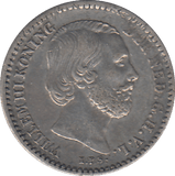 1889 SILVER 10 CENT NETHERLANDS - SILVER WORLD COINS - Cambridgeshire Coins