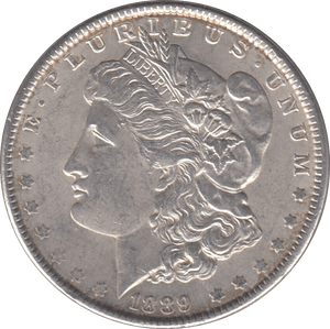 1889 SILVER MORGAN DOLLAR USA PHILADELPHIA MINT - SILVER WORLD COINS - Cambridgeshire Coins
