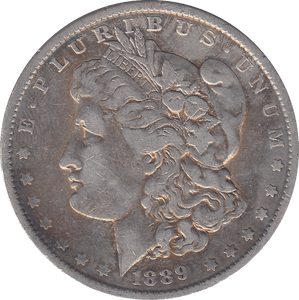 1889 SILVER MORGAN DOLLAR USA - SILVER WORLD COINS - Cambridgeshire Coins