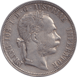 1889 SILVER ONE FLORIN AUSTRIA - SILVER WORLD COINS - Cambridgeshire Coins