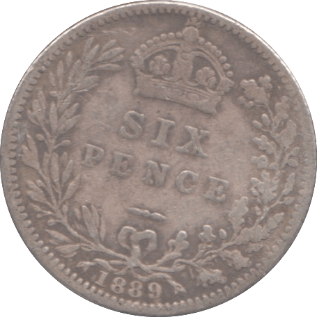 1889 SIXPENCE ( FINE ) - SIXPENCE - Cambridgeshire Coins