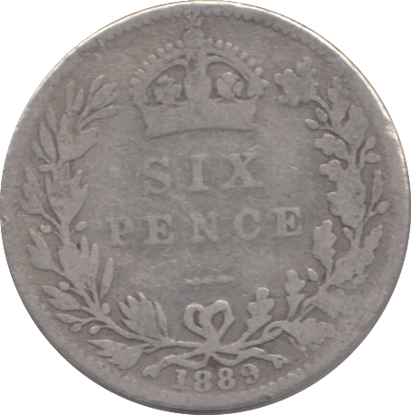 1889 SIXPENCE ( FINE ) - SIXPENCE - Cambridgeshire Coins