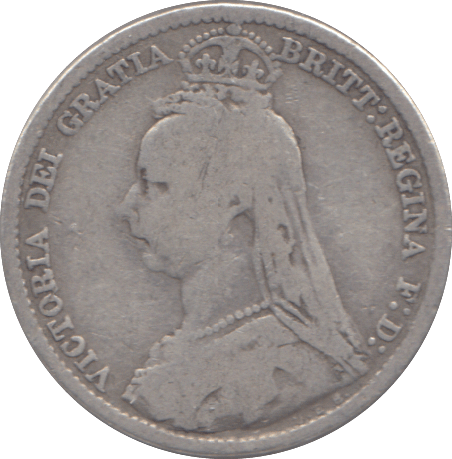 1889 SIXPENCE ( FINE ) - SIXPENCE - Cambridgeshire Coins