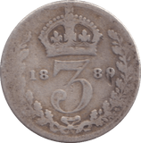 1889 THREEPENCE ( FINE ) - THREEPENCE - Cambridgeshire Coins