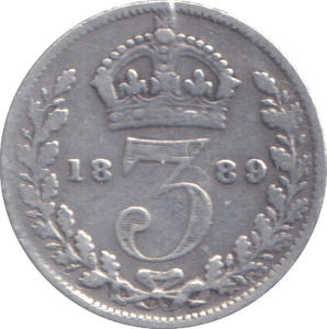 1889 THREEPENCE ( FINE ) - THREEPENCE - Cambridgeshire Coins