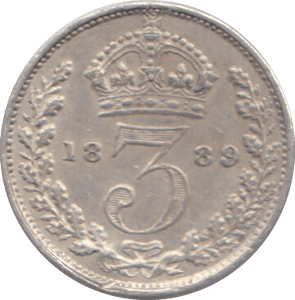 1889 THREEPENCE ( GVF ) - THREEPENCE - Cambridgeshire Coins