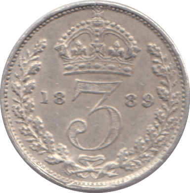 1889 THREEPENCE ( GVF ) - THREEPENCE - Cambridgeshire Coins