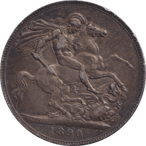 1890 CROWN F92 ( GVF ) - CROWN - Cambridgeshire Coins