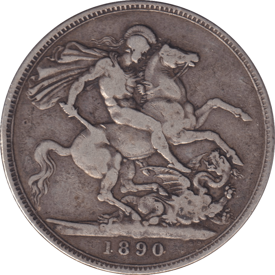 1890 CROWN F93 ( FINE ) - CROWN - Cambridgeshire Coins
