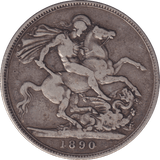1890 CROWN F93 ( FINE ) - CROWN - Cambridgeshire Coins