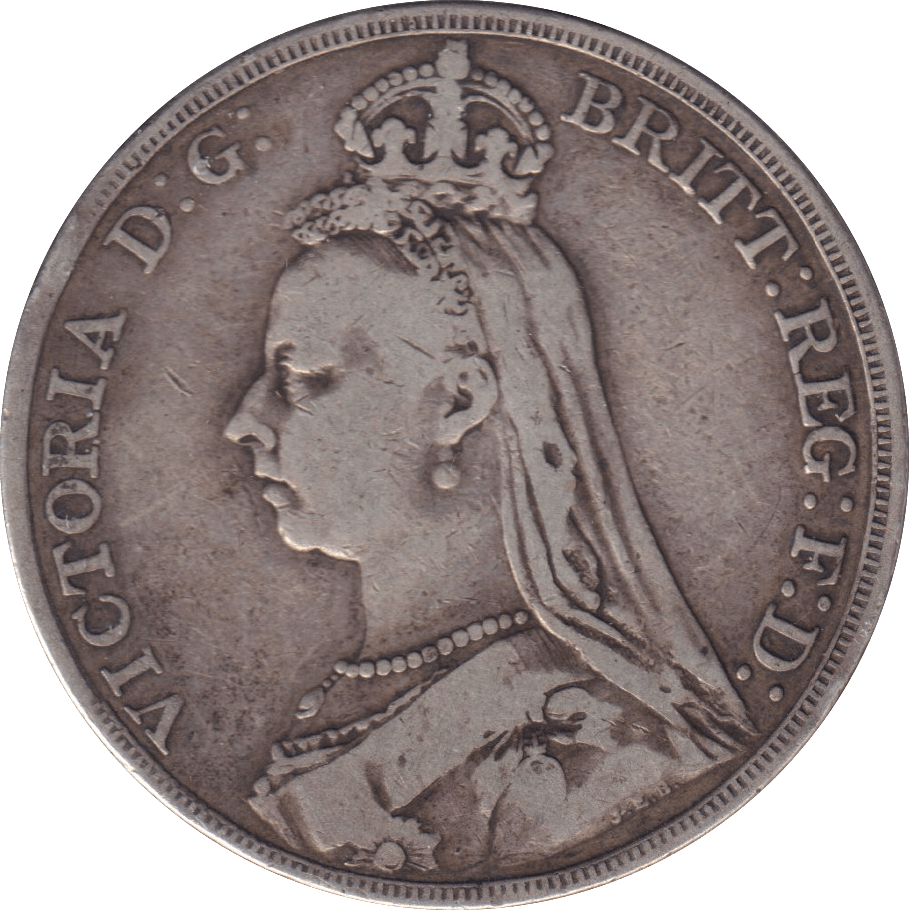 1890 CROWN F93 ( FINE ) - CROWN - Cambridgeshire Coins