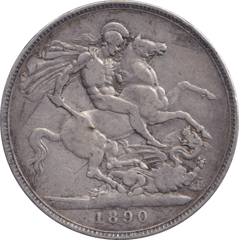 1890 CROWN ( FINE ) - CROWN - Cambridgeshire Coins