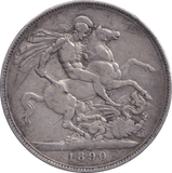 1890 CROWN ( FINE ) - CROWN - Cambridgeshire Coins