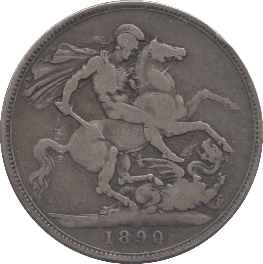 1890 CROWN ( FINE ) - CROWN - Cambridgeshire Coins