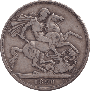 1890 CROWN ( FINE ) - CROWN - Cambridgeshire Coins